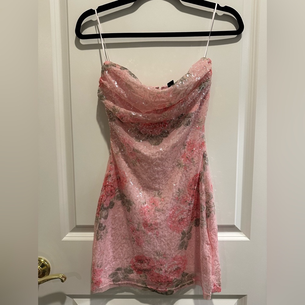 Windsor Pink Sequin Floral Slip